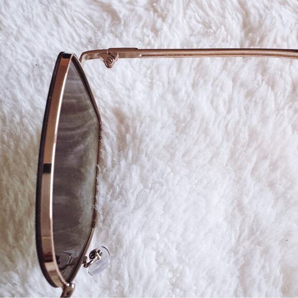 Monica Clear Blue Geometric Sunglasses - Picture 6 of 13